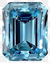 PNG Elegant blue emerald-cut gemstone