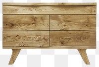 PNG Modern wooden dresser with drawers