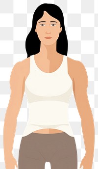 PNG Confident woman fitness illustration