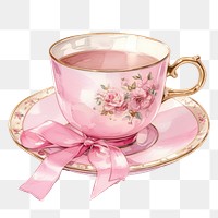 Coquette vintage tea cup saucer mug.