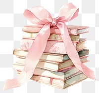 Coquette stack of books person human.