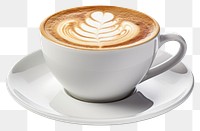 PNG  Latte art coffee cup white