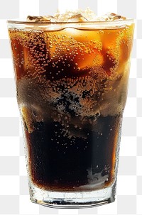 Refreshing iced coffee with bubbles