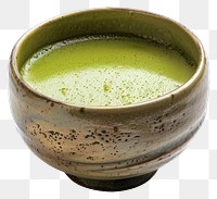 Ceramic bowl with green tea