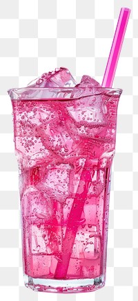 Refreshing pink iced drink