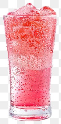 Refreshing pink iced beverage