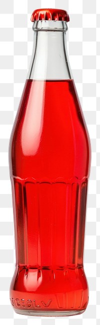 PNG  Classic red soda bottle