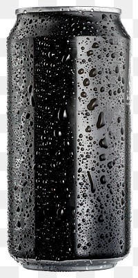 Cold black beverage can isolated