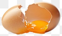 PNG Cracked egg with yolk spilling