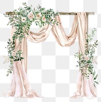 PNG Elegant floral wedding arch illustration