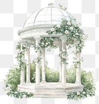 PNG Elegant garden gazebo illustration