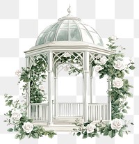 PNG Elegant garden gazebo illustration