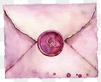 PNG Vintage watercolor sealed envelope