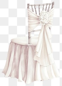 PNG Elegant wedding chair decoration illustration