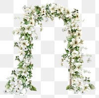 PNG Elegant floral wedding arch illustration