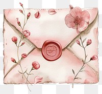 PNG Vintage floral envelope illustration