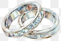 PNG Elegant wedding rings illustration