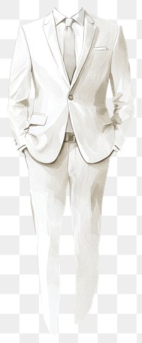 PNG Elegant white suit illustration