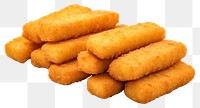 PNG Fish sticks food white background croquette. 