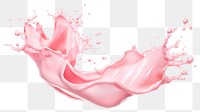 Strawberry milk splash border abstract expression beverage.