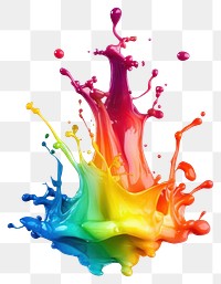 Rainbow splash abstract art expression.