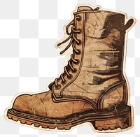 PNG Vintage rugged leather boot illustration