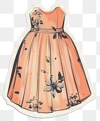 PNG Elegant floral dress illustration