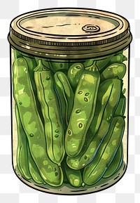 PNG Pickled green beans jar illustration