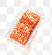 PNG Fresh packaged salmon fillet illustration