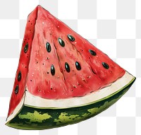 PNG Juicy watermelon slice illustration