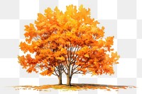 PNG Illustration of autumn trees art painting bonfire.