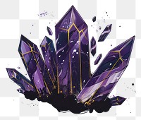 PNG Vibrant purple crystal illustration