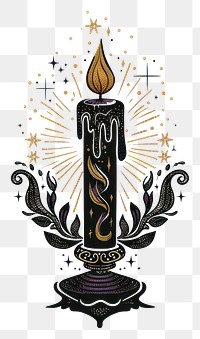 PNG Elegant mystical candle illustration