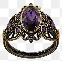 PNG Elegant purple gemstone ring illustration