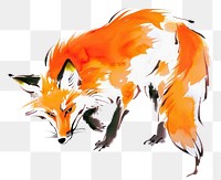 PNG Orange fox Japanese minimal wildlife animal mammal.