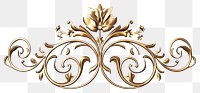 PNG Elegant golden ornamental floral design