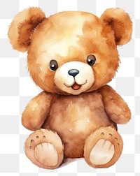 PNG Teddy bear toy plush white background representation. 