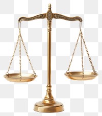 PNG Golden balance scales justice symbol