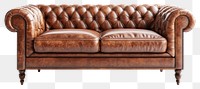 PNG Elegant vintage leather sofa