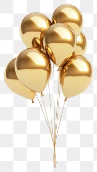 PNG Gold balloons celebration chandelier decoration.