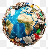 PNG Earth covered with plastic waste