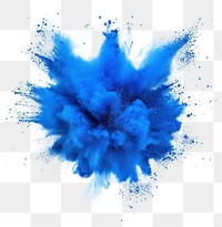 PNG Vibrant blue powder explosion