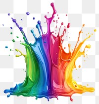 PNG Vibrant colorful paint splash