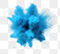 PNG Vibrant blue powder explosion