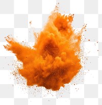 PNG Vibrant orange powder explosion