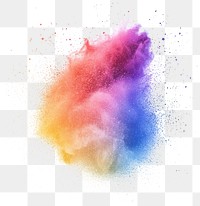 PNG Vibrant colorful powder explosion art