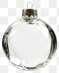 PNG Elegant clear glass Christmas ornament