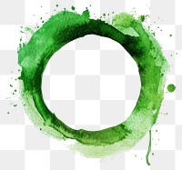 PNG  Green watercolor circle splash