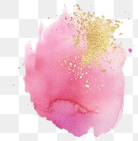 PNG  Pink watercolor with gold splatter