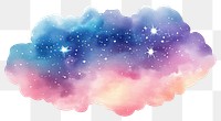 PNG Dreamy watercolor galaxy cloud